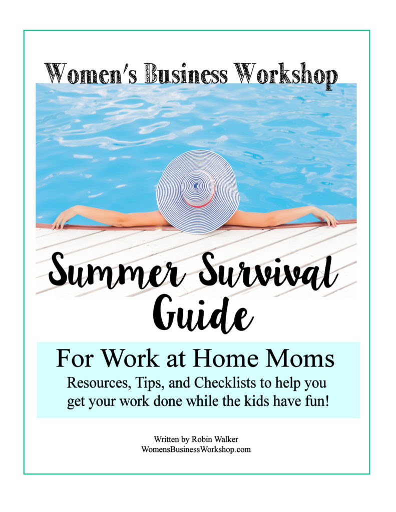 Work at Home Mom's Summer Survival Guide! Printables, checklists, and tons of ideas to keep your kids busy while you work this summer. More WomensBusinessWorkshop.com