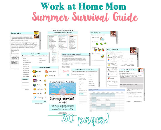 Printables for working moms, work at home moms, and boss moms. SUmmer activities, meal ideas, and support!