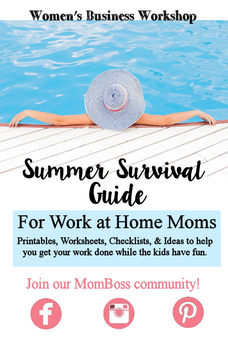 Printables, Checklists, Ideas, and Meal help for work at home moms. Great ideas so I can work while the kids keep busy this summer! 