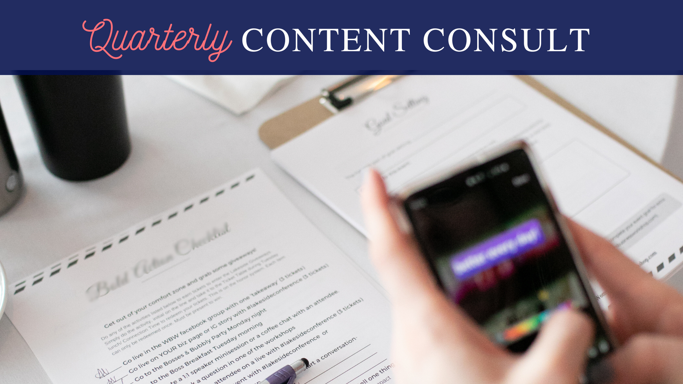 Quarterly Content consult 